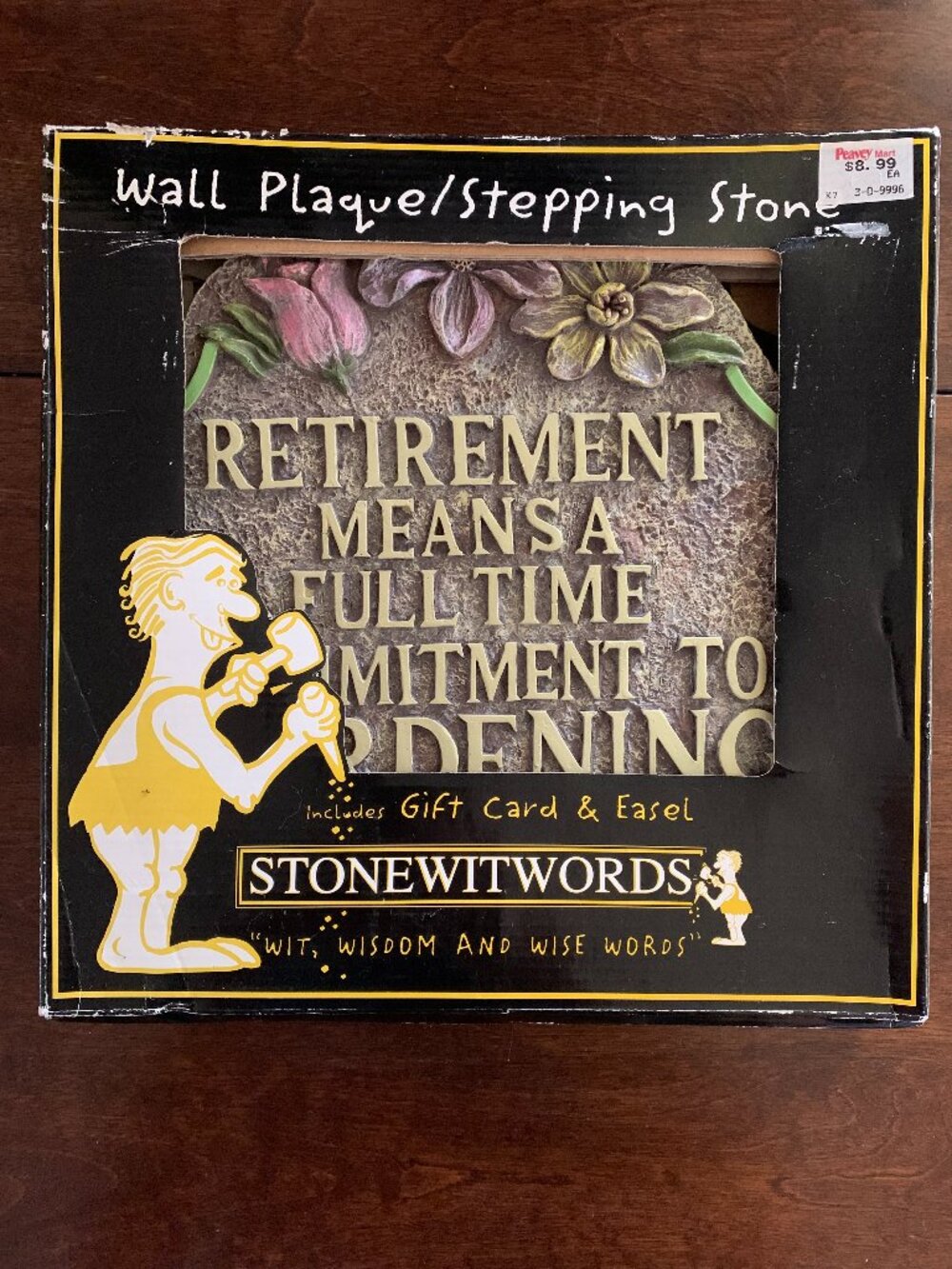 StoneWitWords RETIREMENT WALL PLAQUE Stepping Stone Resin includes Card